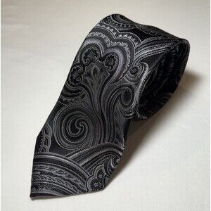 Donald Trump Signature Collection Neck Tie Silk Black Paisley